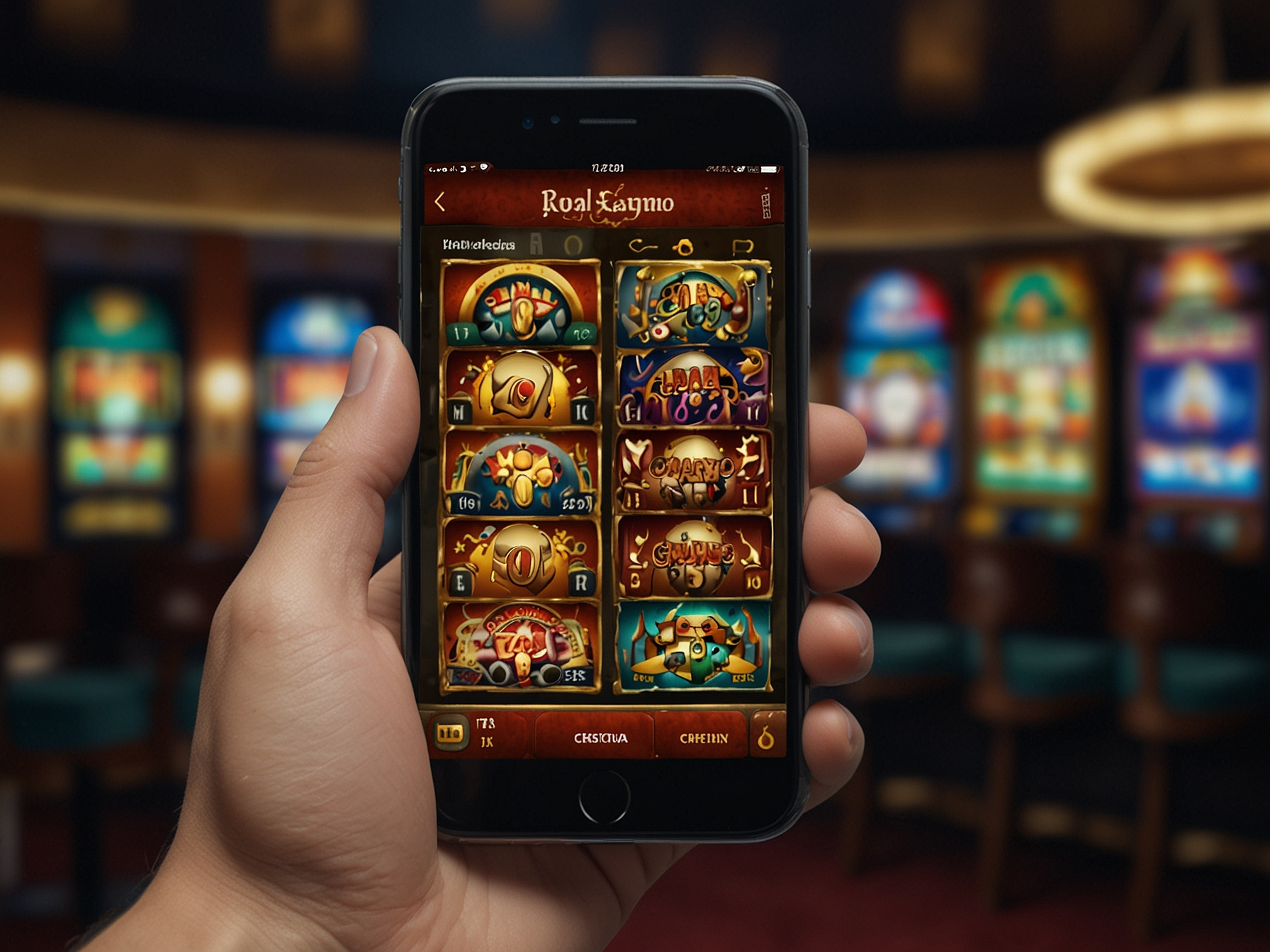 Interfejs mobilny Royal Kasyno